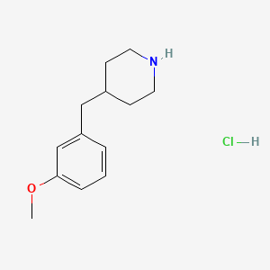 Chemical structure of 4-(3-Methoxybenzyl)piperidine hydrochloride