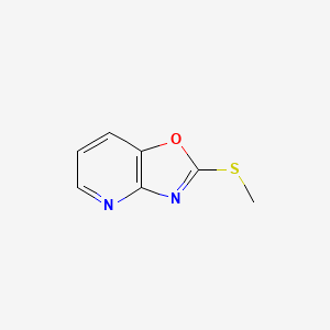 Chemical structure of 2-(Methylthio)oxazolo[4,5-b]pyridine