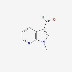 Chemical structure of 1-Methyl-1H-pyrrolo[2,3-b]pyridine-3-carboxaldehyde