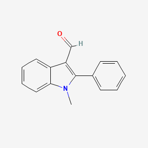 Chemical structure of 1-Methyl-2-phenylindole-3-carboxaldehyde
