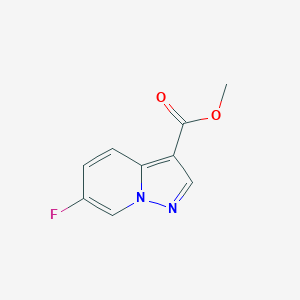 Chemical structure of Methyl 6-fluoropyrazolo[1,5-a]pyridine-3-carboxylate