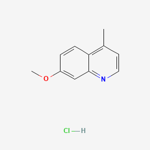 Chemical structure of 7-Methoxy-4-methylquinoline hydrochloride