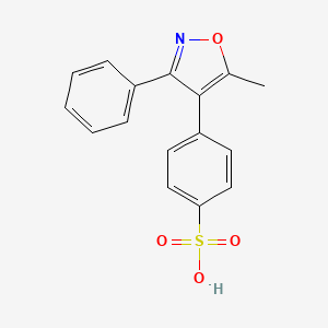 Chemical structure of 4-(5-Methyl-3-phenylisoxazol-4-yl)benzenesulfonic acid