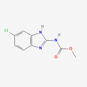 Chemical structure of Methyl (6-chloro-1H-benzo[d]imidazol-2-yl)carbamate