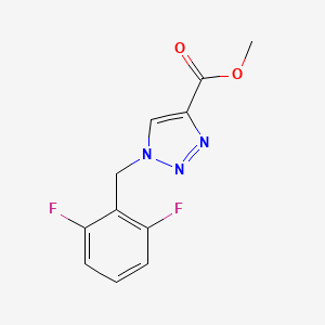 Chemical structure of Methyl 1-(2,6-difluorobenzyl)-1H-1,2,3-triazole-4-carboxylate