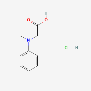 Chemical structure of 2-(Methyl(phenyl)amino)acetic acid hydrochloride