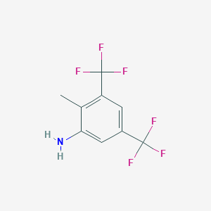 Chemical structure of 2-Methyl-3,5-bis(trifluoromethyl)aniline