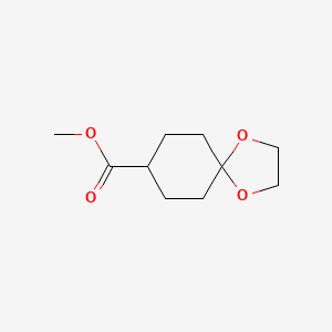 Chemical structure of Methyl 1,4-dioxaspiro[4.5]decane-8-carboxylate