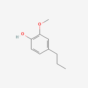 Chemical structure of 2-Methoxy-4-(1-propyl)phenol
