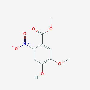 Chemical structure of Methyl 4-hydroxy-5-methoxy-2-nitrobenzoate