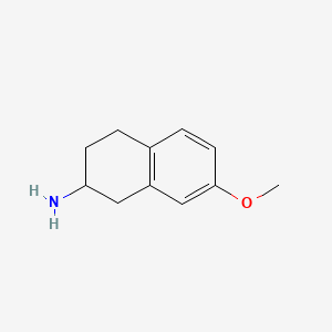 Chemical structure of 7-Methoxy-1,2,3,4-tetrahydronaphthalen-2-amine