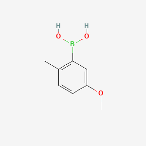 Chemical structure of (5-Methoxy-2-methylphenyl)boronic acid(contains varying amounts of Anhydride)