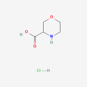 Chemical structure of Morpholine-3-carboxylic acid hydrochloride