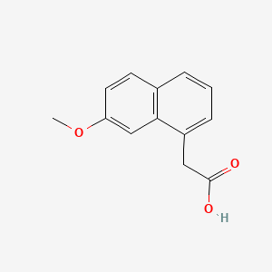 Chemical structure of 2-(7-Methoxynaphthalen-1-yl)acetic acid