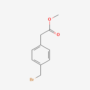 Chemical structure of Methyl 2-(4-(bromomethyl)phenyl)acetate