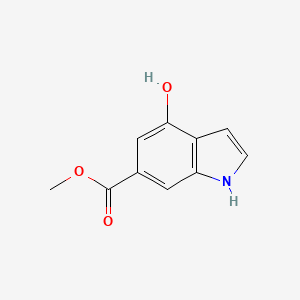Chemical structure of Methyl 4-hydroxy-1H-indole-6-carboxylate