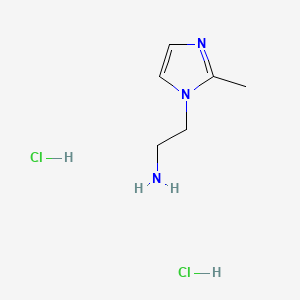 Chemical structure of 2-(2-Methyl-1H-imidazol-1-yl)ethanamine dihydrochloride