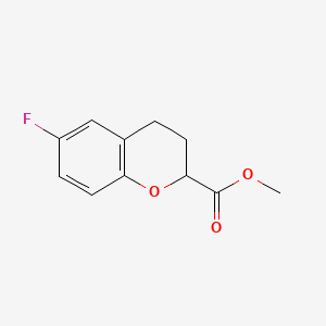 Chemical structure of Methyl 6-fluorochroman-2-carboxylate