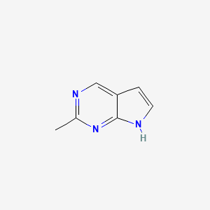 Chemical structure of 2-Methyl-7H-pyrrolo[2,3-d]pyrimidine