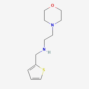 Chemical structure of 2-Morpholino-N-(thiophen-2-ylmethyl)ethan-1-amine