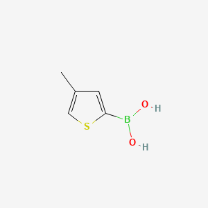 Chemical structure of 4-Methylthiophene-2-boronic acid (contains varying amounts of Anhydride)