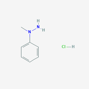 Chemical structure of 1-Methyl-1-phenylhydrazine hydrochloride