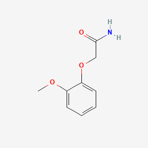 Chemical structure of 2-(2-Methoxyphenoxy)acetamide