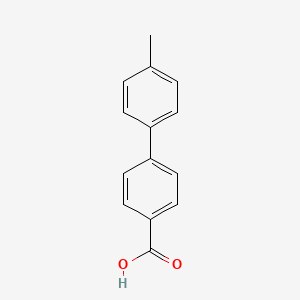 Chemical structure of 4'-Methylbiphenyl-4-carboxylic acid