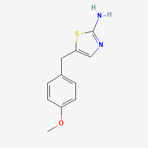 Chemical structure of 5-(4-Methoxy-benzyl)-thiazol-2-ylamine