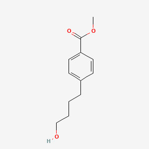 Chemical structure of methyl 4-(4-hydroxybutyl)benzoate