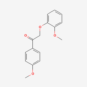 Chemical structure of 2-(2-Methoxyphenoxy)-1-(4-methoxyphenyl)ethanone