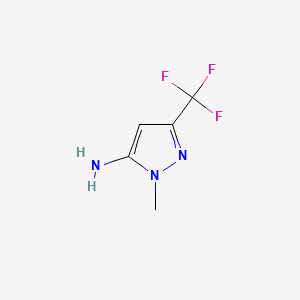 Chemical structure of 2-Methyl-5-trifluoromethyl-2H-pyrazol-3-ylamine