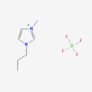 Chemical structure of 1-Methyl-3-propylimidazolium Tetrafluoroborate