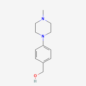 Chemical structure of (4-(4-Methylpiperazin-1-yl)phenyl)methanol