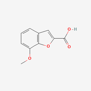 Chemical structure of 7-Methoxybenzofuran-2-Carboxylic Acid