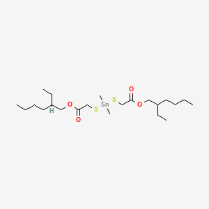 Chemical structure of Methyltin mercaptide