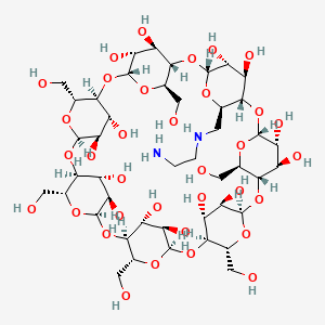 Chemical structure of Mono-(6-ethanediamine-6-deoxy)-β-cyclodextrin