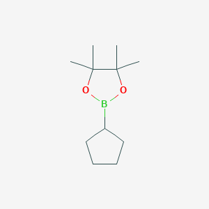 Chemical structure of 2-cyclopentyl-4,4,5,5-tetraMethyl-1,3,2-dioxaborolane