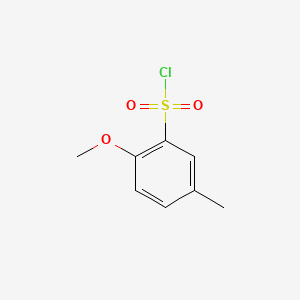 Chemical structure of 2-methoxy-5-methylbenzenesulfonyl chloride
