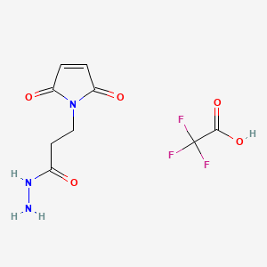 Chemical structure of 3-Maleimidopropionic Acid Hydrazonium, Trifluoroacetate