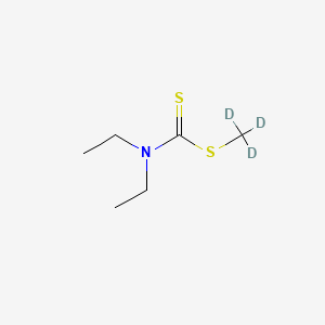 Chemical structure of Methyl diethyldithiocarbamate-d3
