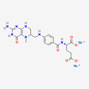 Chemical structure of 5-Methyltetrahydrofolic acid disodium salt