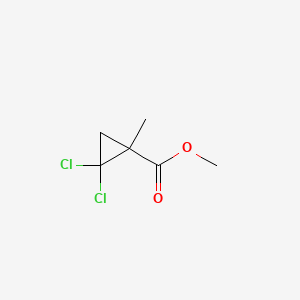 Chemical structure of Methyl 2,2-dichloro-1-methylcyclopropanecarboxylate