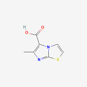 Chemical structure of 6-Methylimidazo[2,1-b][1,3]thiazole-5-carboxylic acid