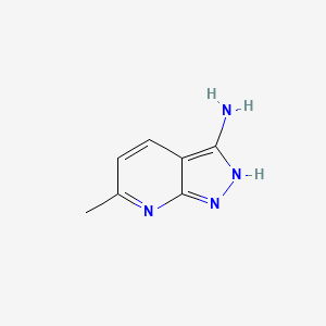 Chemical structure of 6-Methyl-1H-pyrazolo[3,4-b]pyridin-3-ylamine