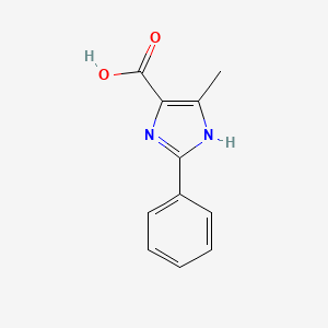 Chemical structure of 5-methyl-2-phenyl-1H-imidazole-4-carboxylic acid
