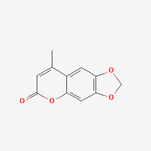 Chemical structure of 4-Methyl-6,7-methylenedioxycoumarin
