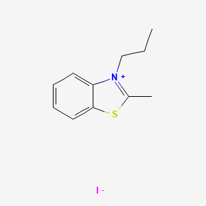 Chemical structure of 2-Methyl-3-propylbenzothiazolium iodide