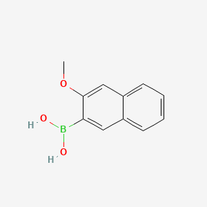 Chemical structure of 3-Methoxynaphthalene-2-boronic acid