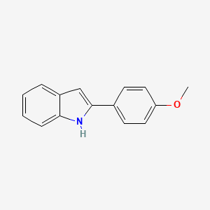 Chemical structure of 2-(4-Methoxyphenyl)indole